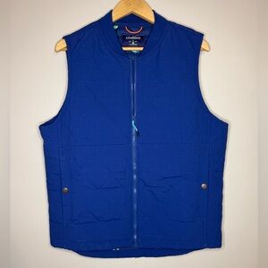 Chubbies Quilted Zip-Up Vest Royal Blue Rooster‎ Lining Size S